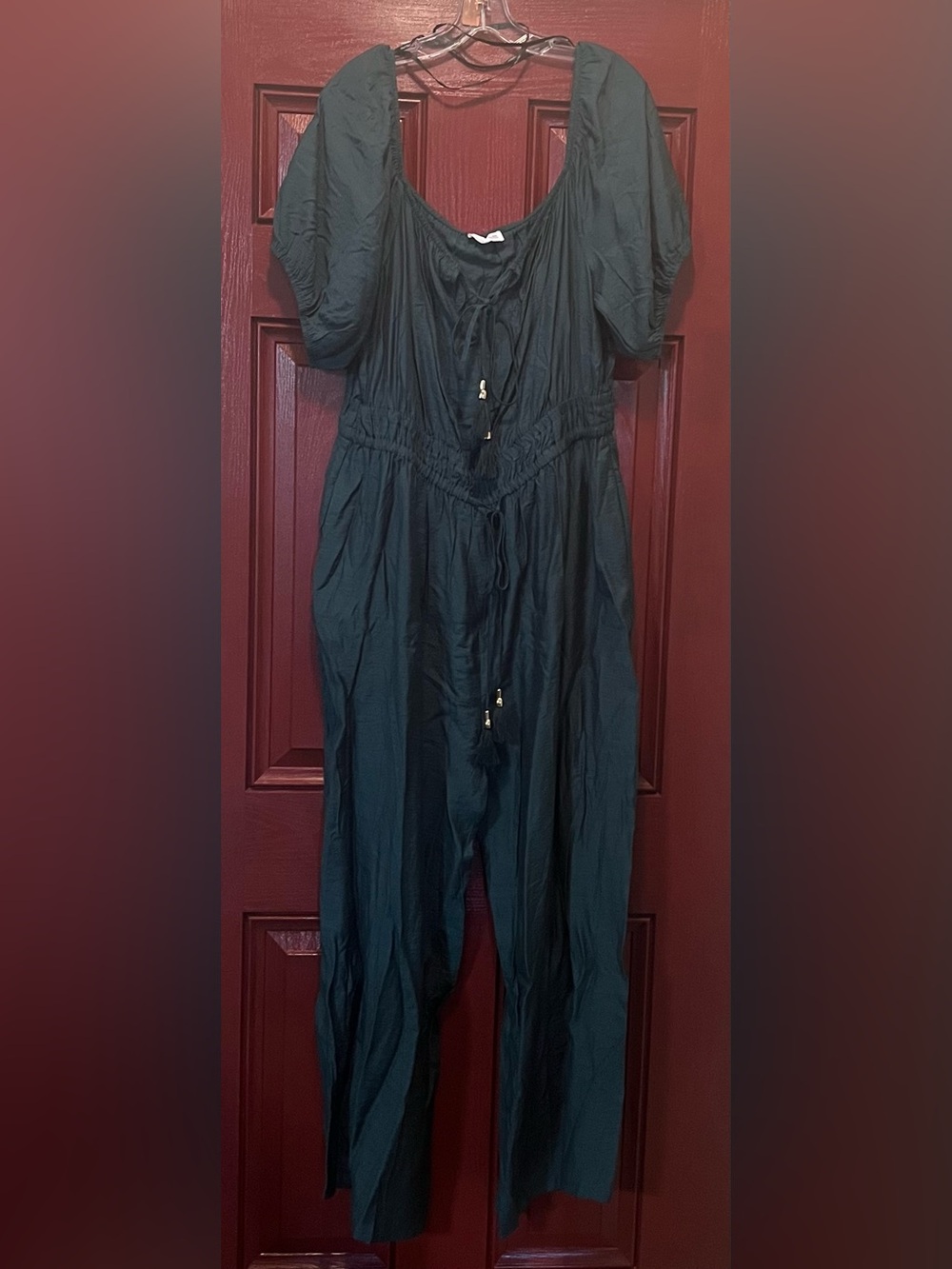 City Chic Puff Sleeve Jumpsuit